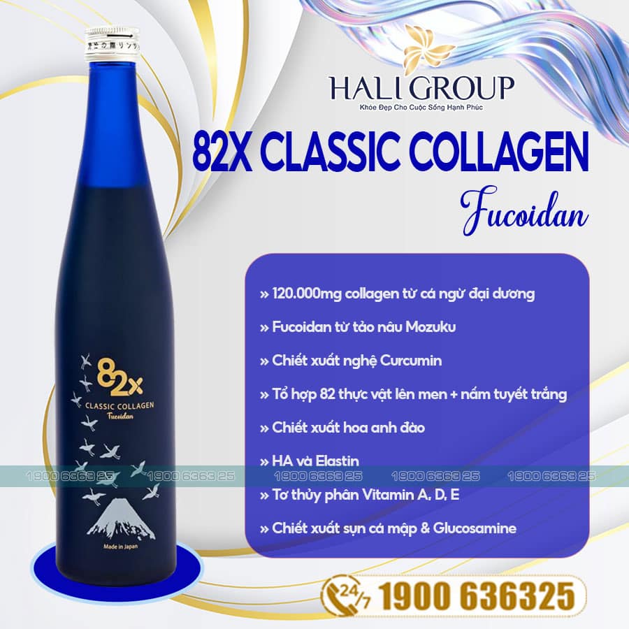Thành phần của Nước Uống 82X Fucoidan Collagen Nhật Bản