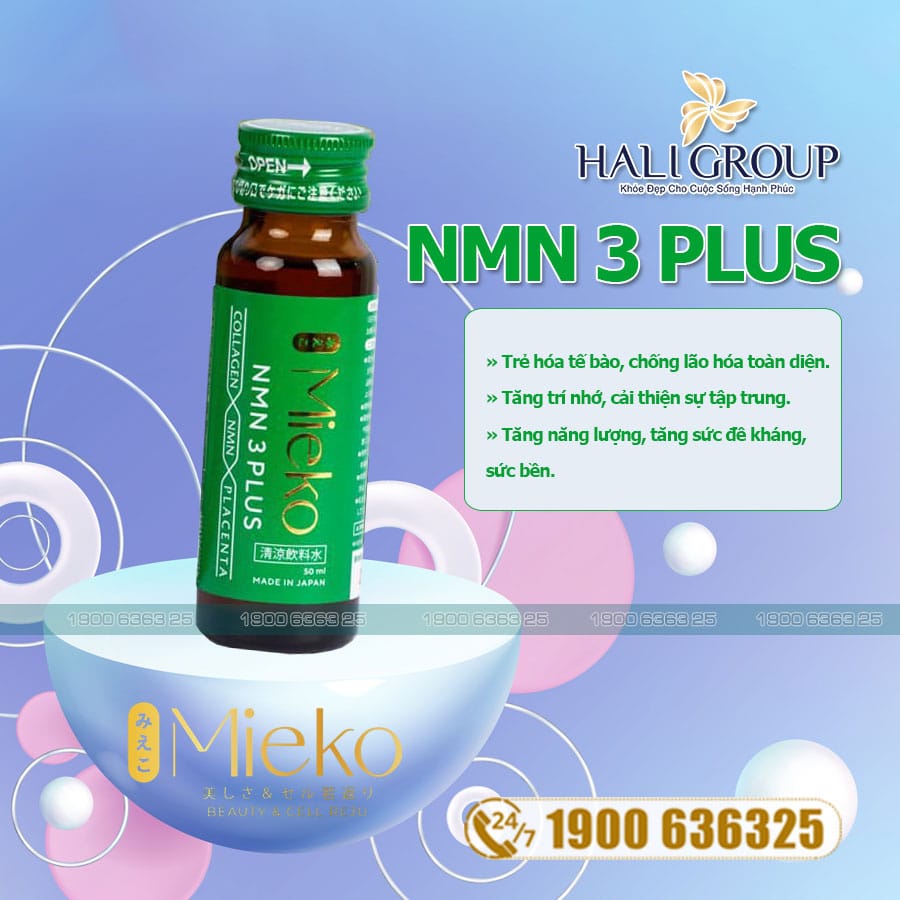Công dụng của Nước Uống NMN 3 Plus Mieko Nhật Bản