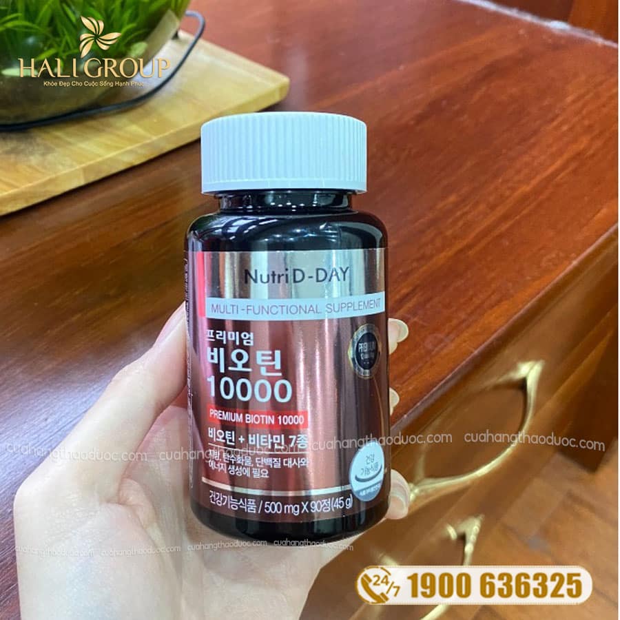 Nutri D-Day PREMIUM Biotin 10000 - Viên Uống Hỗ Trợ Mọc Tóc