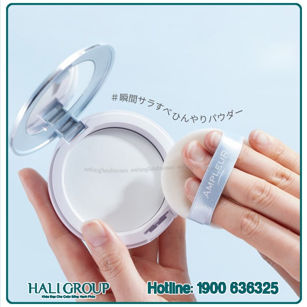 Phấn Phủ Ampleur Face Powder Cool Xanh Băng SPF 50+/PA++++