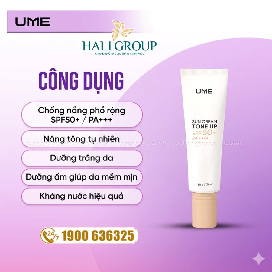 công dụng kem chống nắng ume phiên bản mới