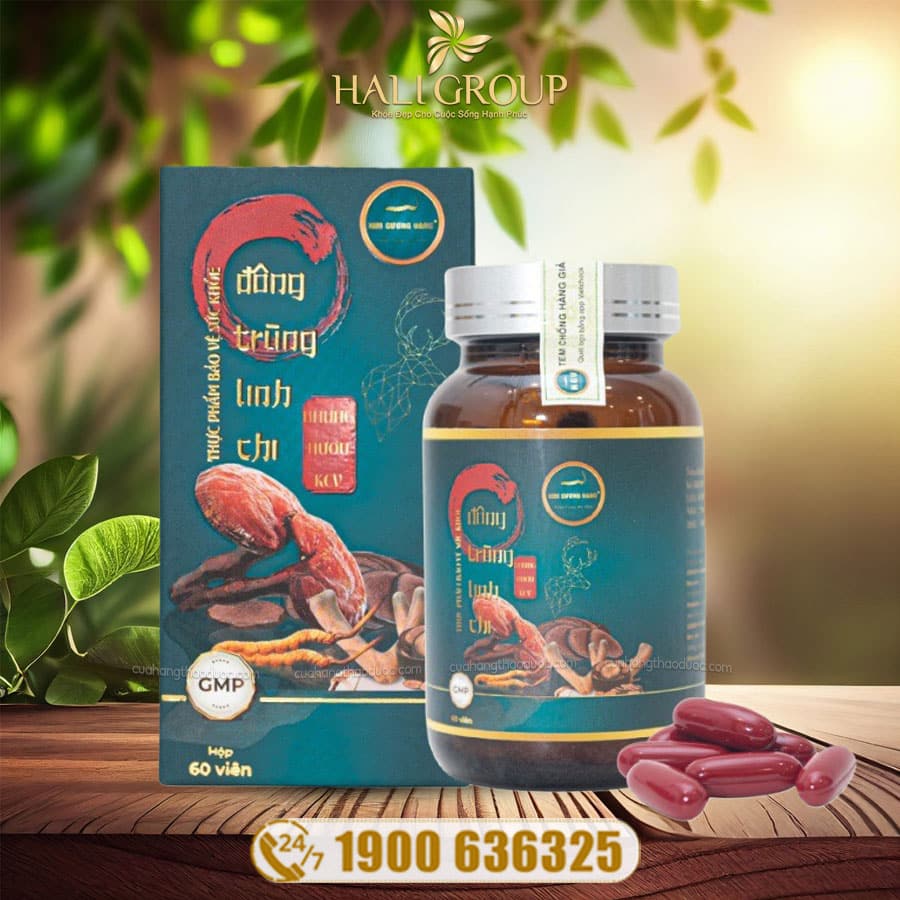 Viên Uống Đông Trùng Linh Chi Nhung Hươu Kim Cương Vàng