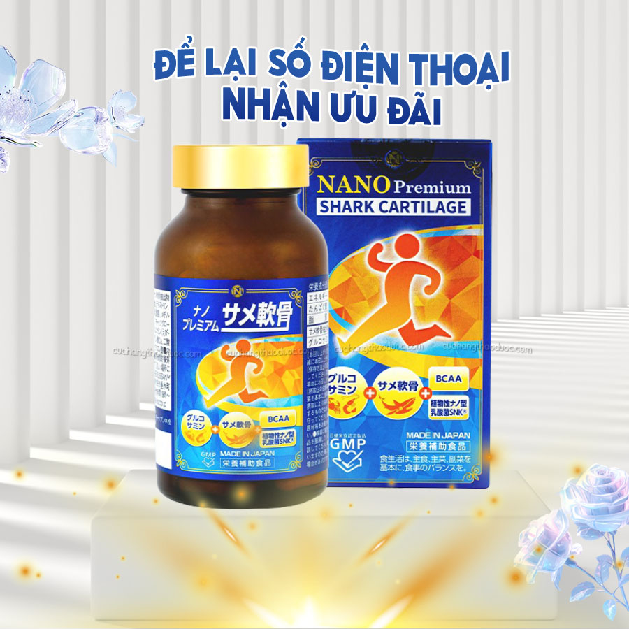 Viên Uống Nano Premium Shark Cartilage Nichiei Bussan Nhật Bản