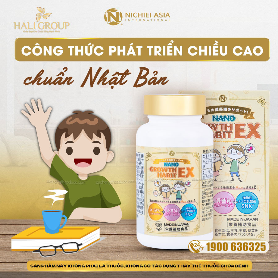 Viên Uống Nano Growth Habit EX Nichiei Bussan Nhật Bản