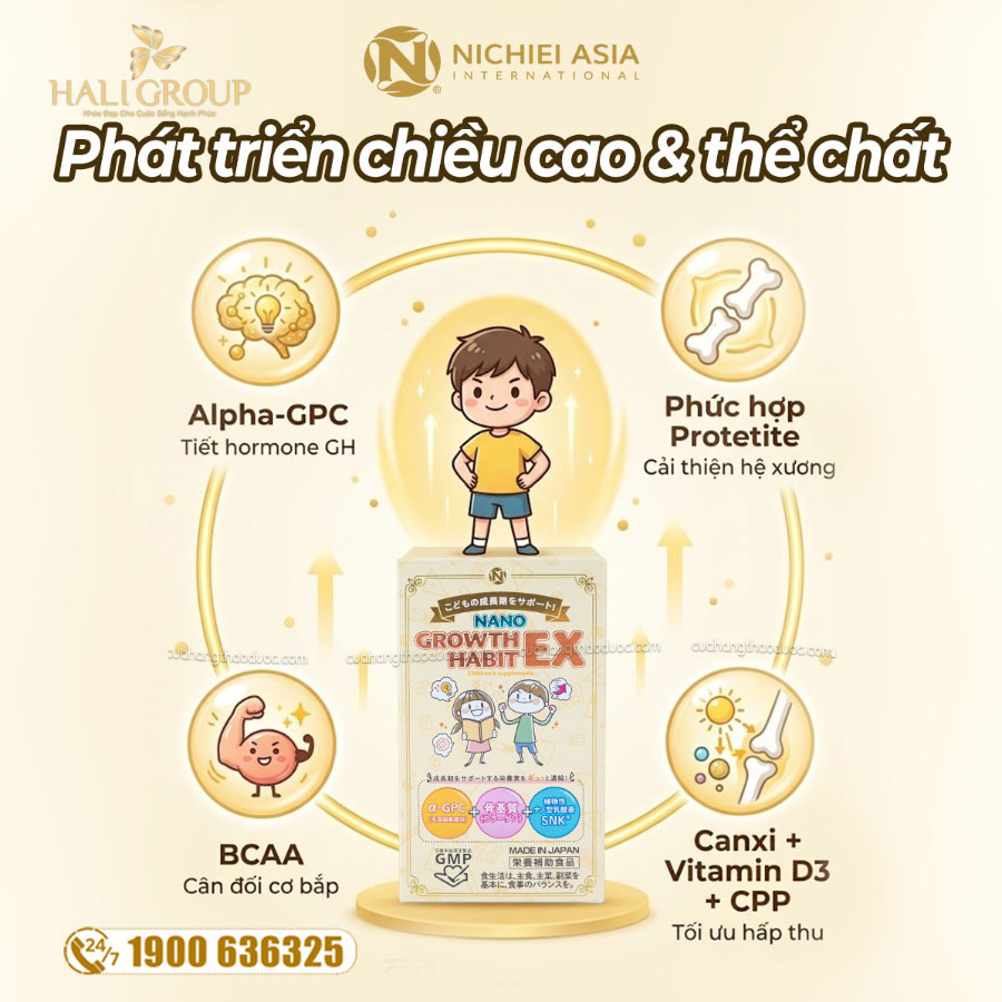 Viên Uống Nano Growth Habit EX Nichiei Bussan Nhật Bản