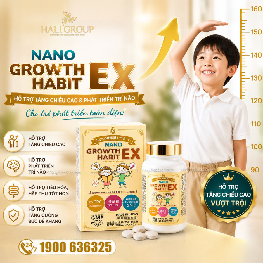 Viên Uống Nano Growth Habit EX Nichiei Bussan Nhật Bản