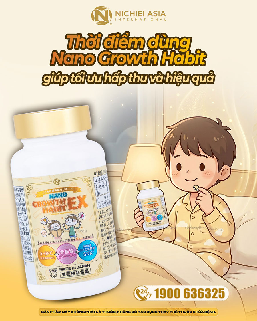 Viên Uống Nano Growth Habit EX Nichiei Bussan Nhật Bản