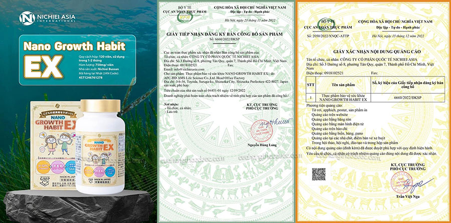 Viên Uống Nano Growth Habit EX Nichiei Bussan Nhật Bản