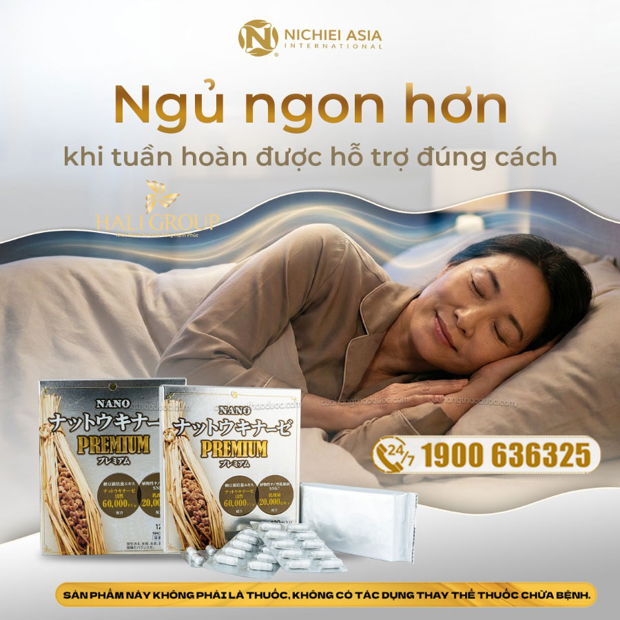 Viên Uống Nano Nattokinase Premium 60.000FU/g Nichiei Bussan Nhật Bản