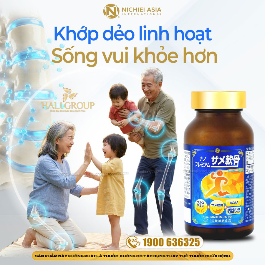 Viên Uống Nano Premium Shark Cartilage Nichiei Bussan Nhật Bản