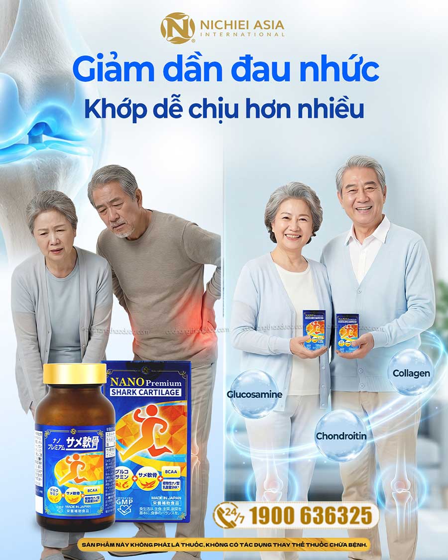 Viên Uống Nano Premium Shark Cartilage Nichiei Bussan Nhật Bản